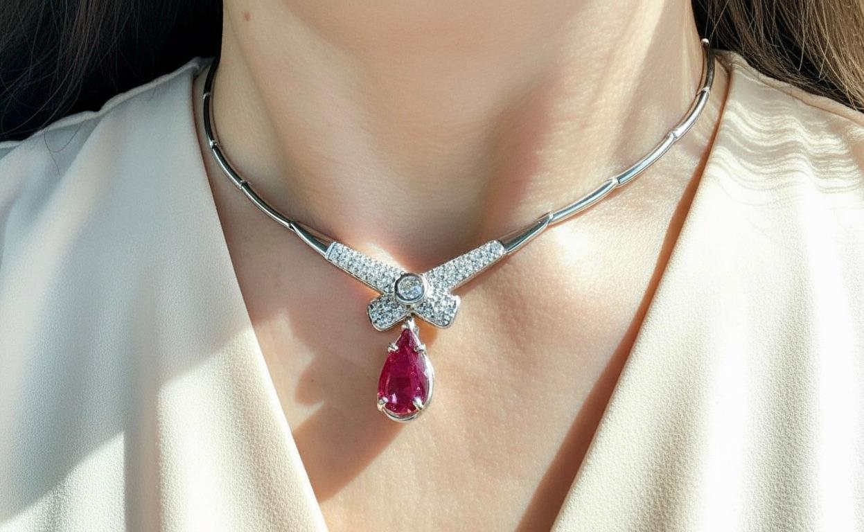 collana rubini grezzi