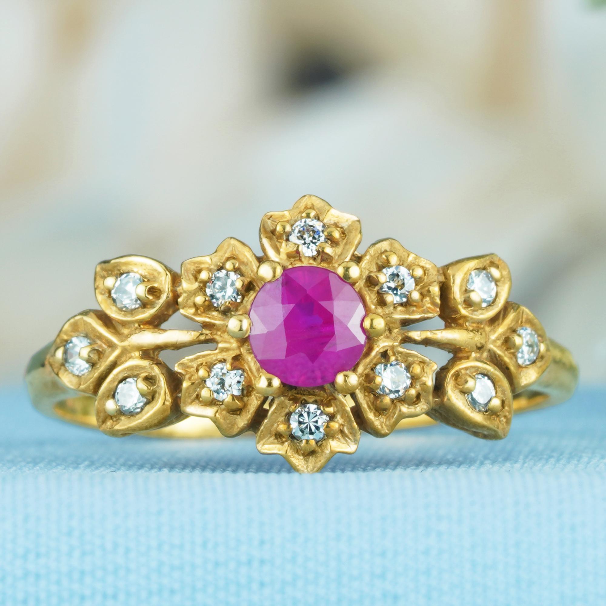Add a delicate and unique aesthetic to your hand with this ring by GEMMA FILIGREE. Our antique design gold rings equate to delicacy and light openwork, while maintains strength for everyday wear for a lifetime.
This striking design ring with floral