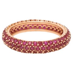 Rubino naturale  anello a fascia in oro 14k