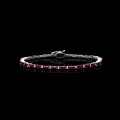 Natural Ruby & Diamond Bracelet in 18k Gold
