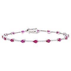 Bracciale in rubino Nature con diamante da 0,40 carati in oro 18k