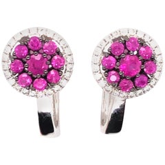 Natural Ruby Cluster Earrings Natural Ruby Cluster Earrings