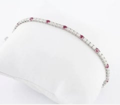 Natural Ruby & Diamond Bracelet in 18k Gold
