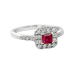 Natural Ruby Diamond Cocktail Ring