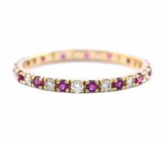 Natural Ruby & Diamond Ring 14k Gold