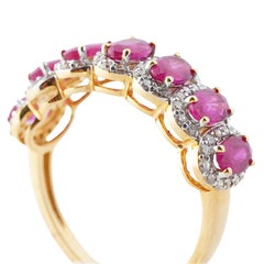 Natürlicher 1.94cts Rubin & 0.48cts Diamant Ring in 18k Gold