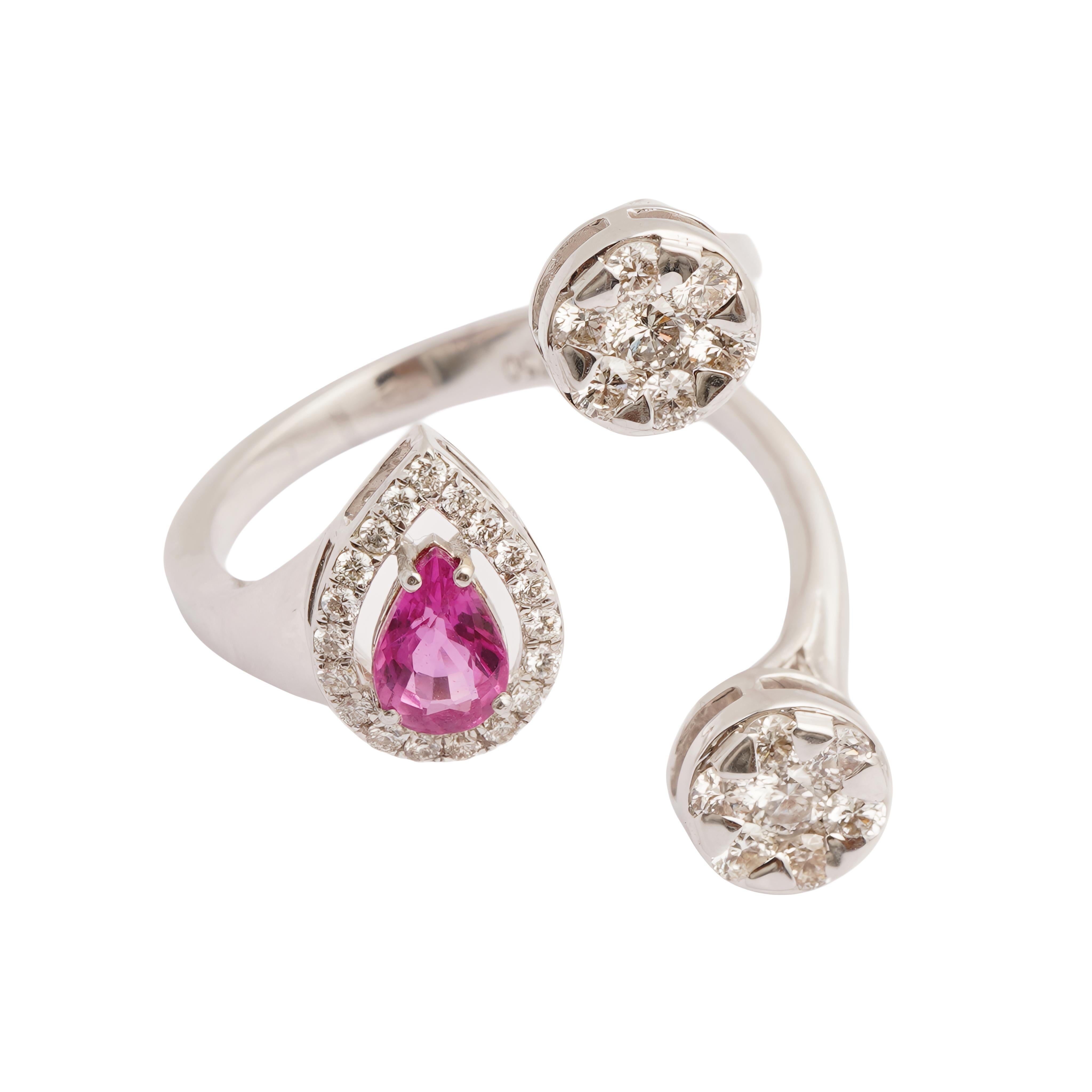 Donna Natural ruby diamond ring in 18k gold in vendita