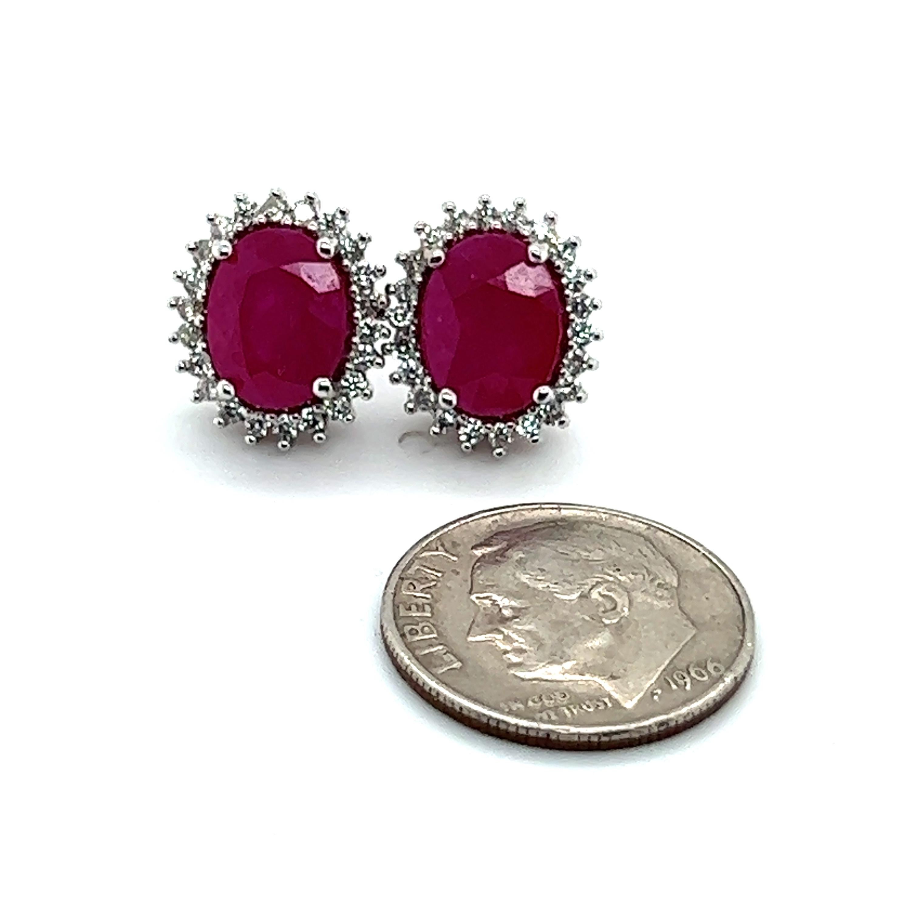 Natural Finely Faceted Quality Ruby Diamond Stud Earrings 14k W Gold 5.74 TCW Certified $5,175 211889

This is a Unique Custom Made Glamorous Piece of Jewelry!

Nothing says, “I Love you” more than Diamonds and Pearls!

These Ruby earrings have been