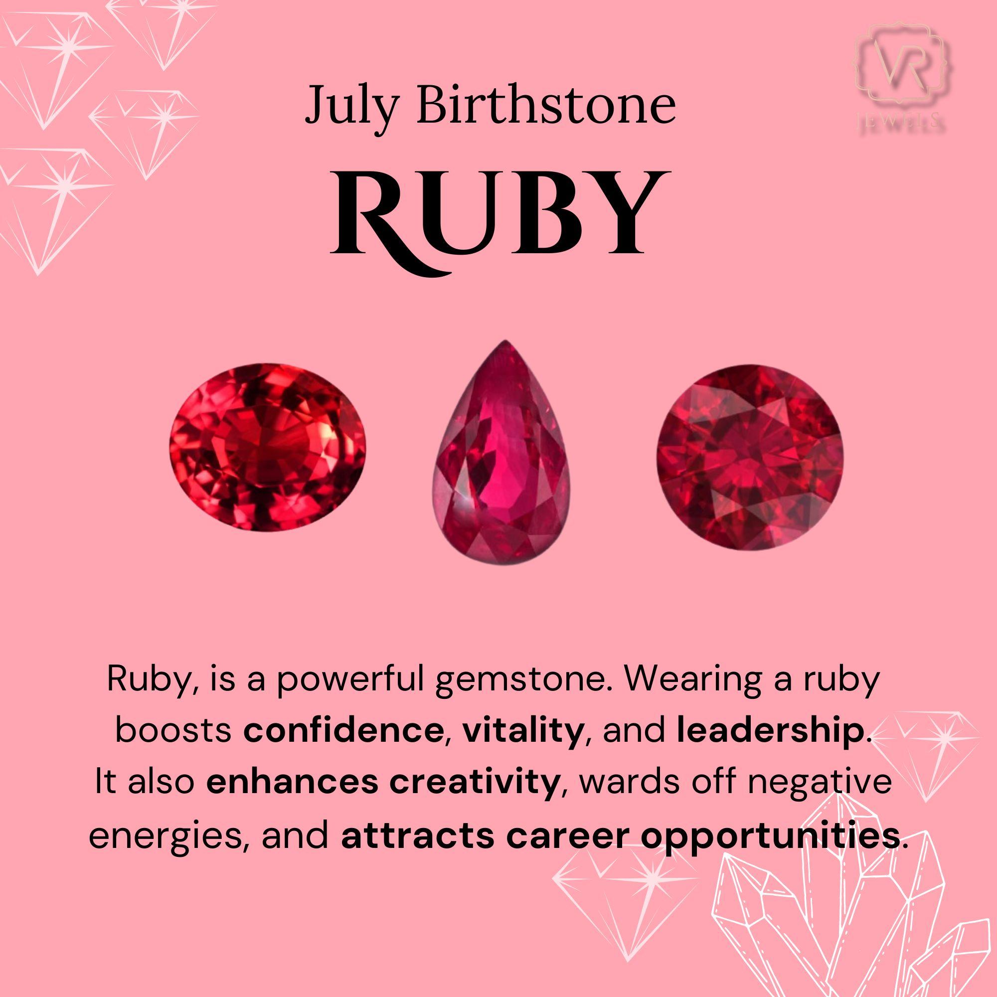 Natural Ruby & Diamond Three Stone Ring Bezel Set… - image 14