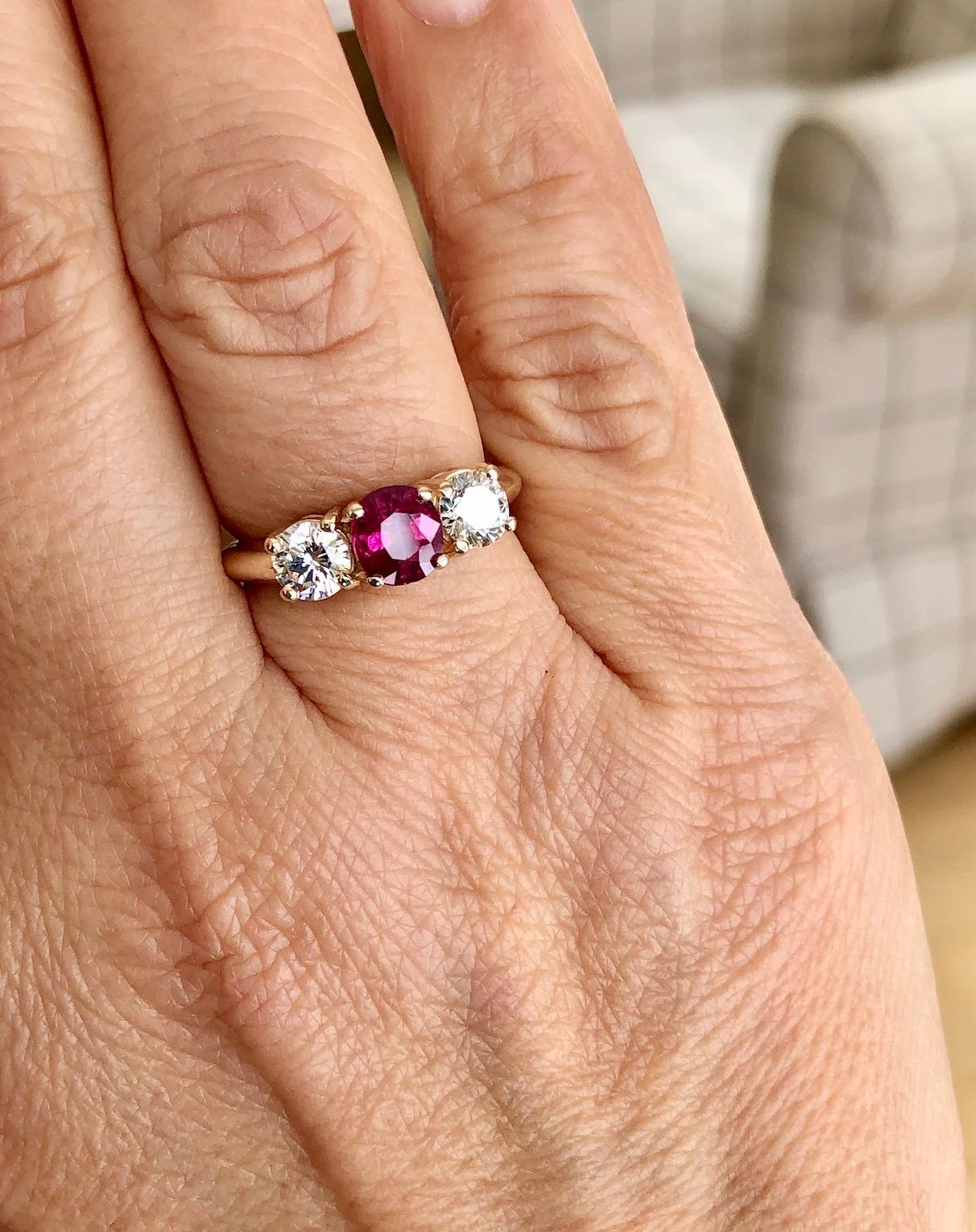 natural ruby engagement rings