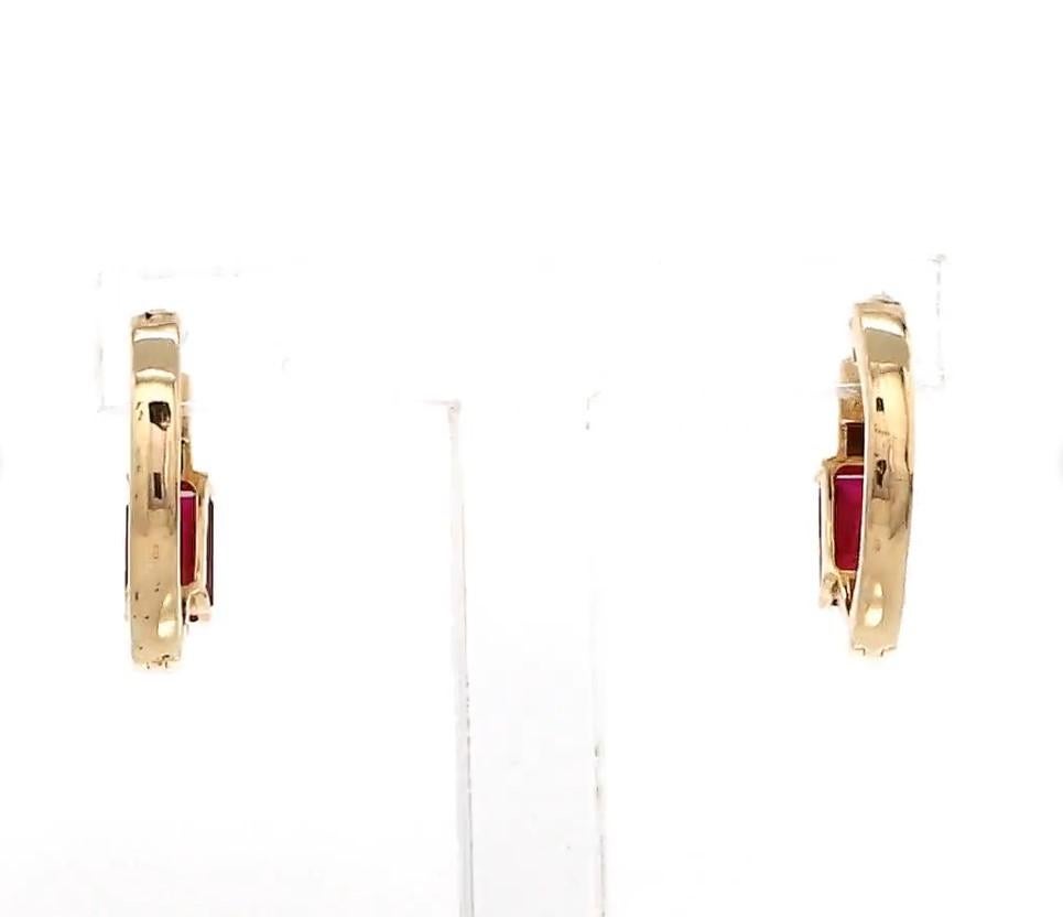 Orecchino con rubino Nature in oro 14k In condizioni Nuovo in vendita a New York, NY