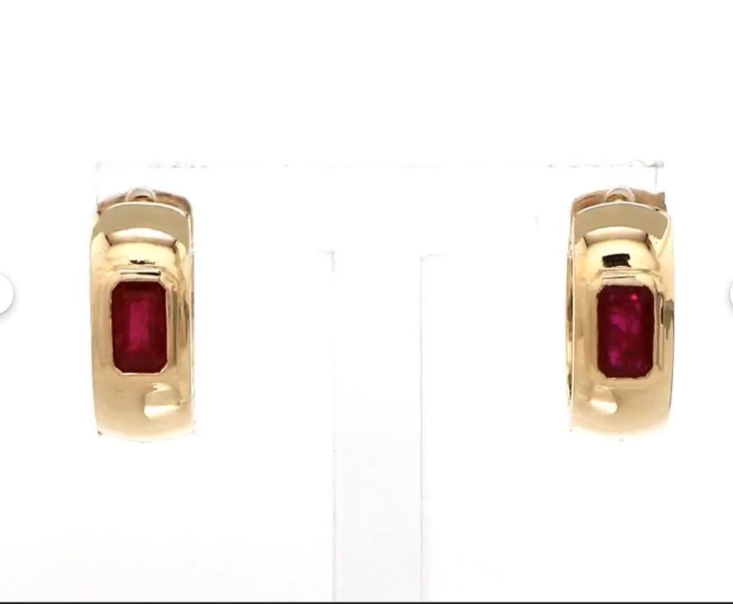 Orecchino con rubino Nature in oro 14k In condizioni Nuovo in vendita a jaipur, IN