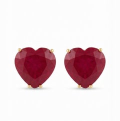 Natural Ruby Earring in 18k Gold