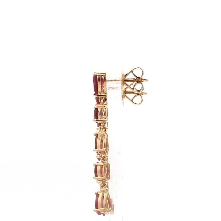 Orecchini con rubino Nature in oro 14k In condizioni Nuovo in vendita a jaipur, IN