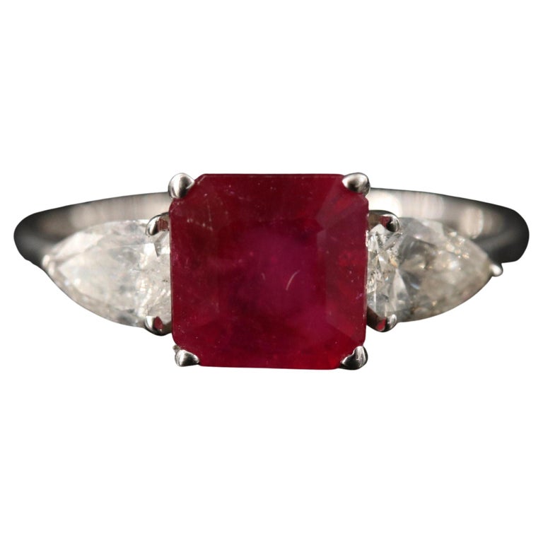 Customizable Natural Ruby Engagement Ring, Ruby Wedding Ring For Her For Sale at 1stDibs