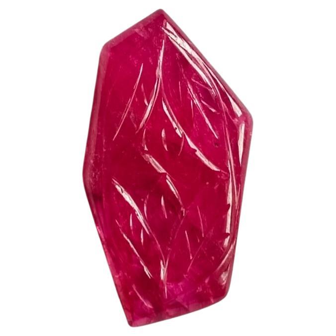 8.22 Carat Natural Ruby Fancy Carving Loose Gemstone For Sale