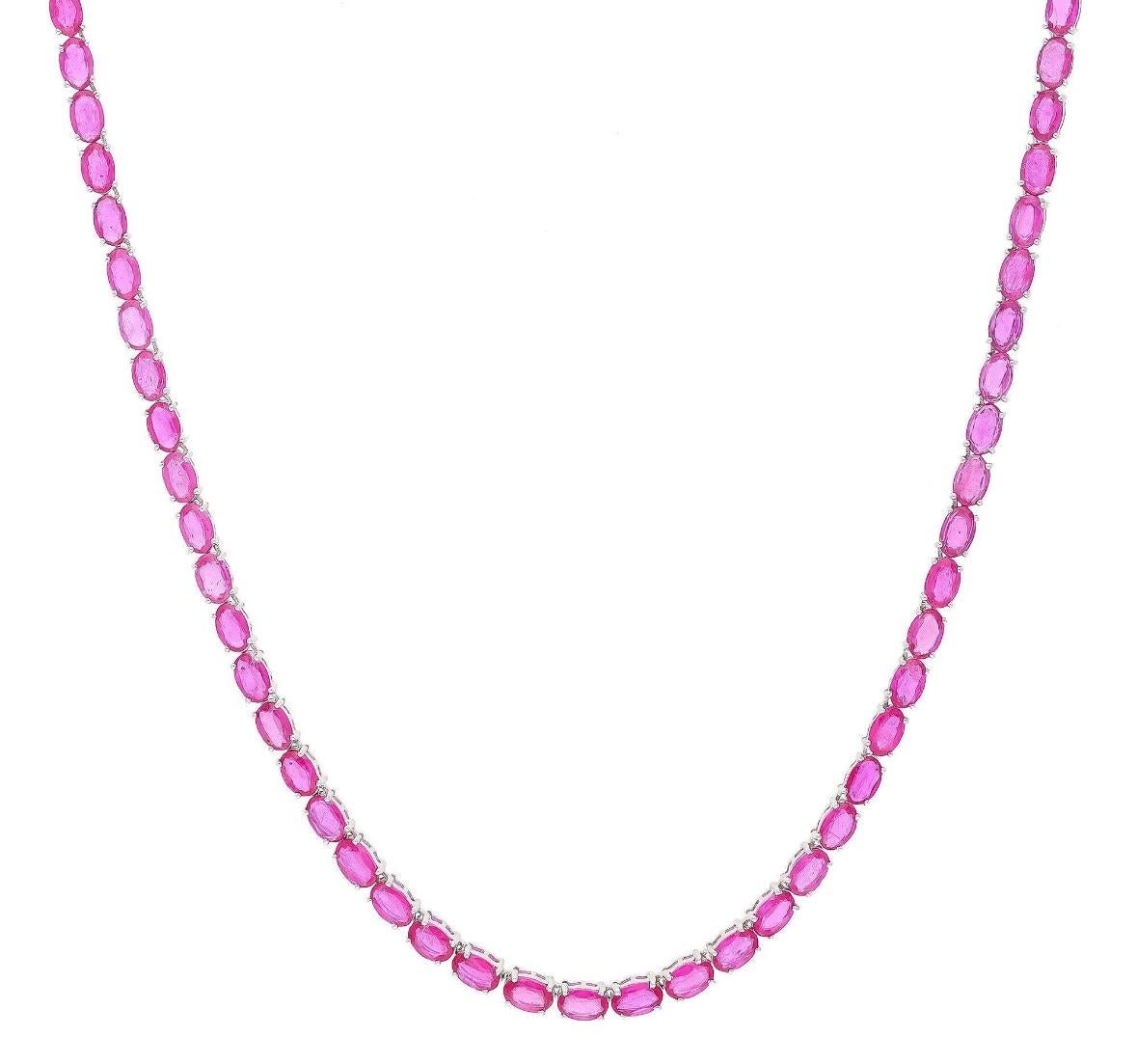 Collana di rubini Nature in oro 18 carati in vendita 1