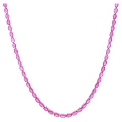 Collar de rubíes naturales en oro de 18 quilates