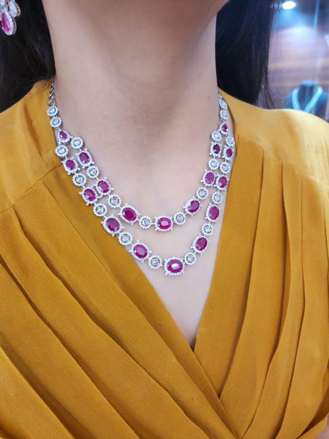 amethyst and ruby necklace