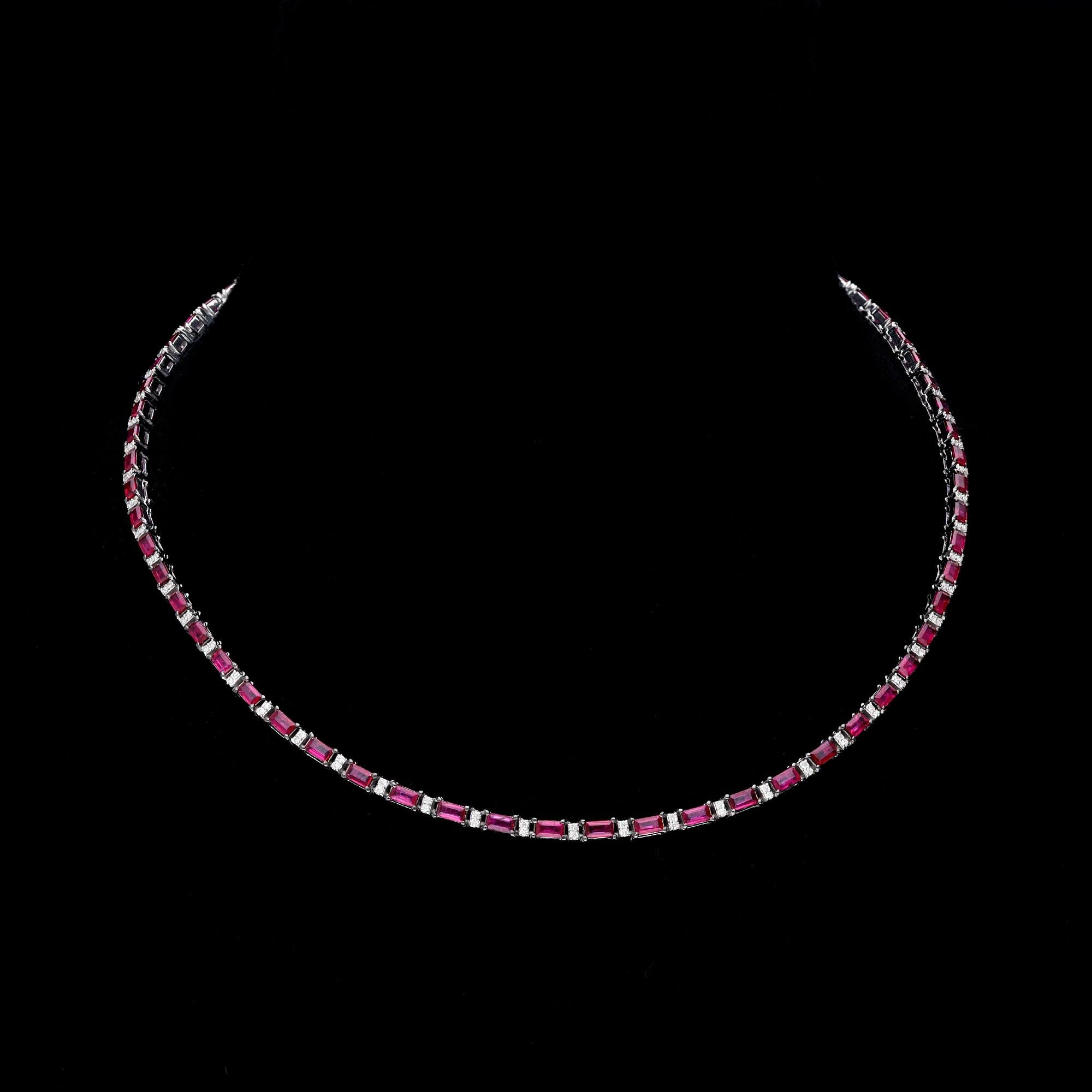 Taille mixte Naturel  Collier en or 18 carats avec diamants 0,58 carat en vente