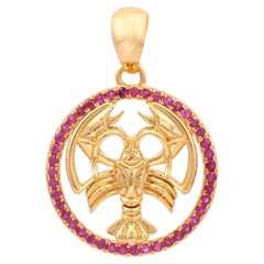 Colgante de rubí natural en oro de 14k