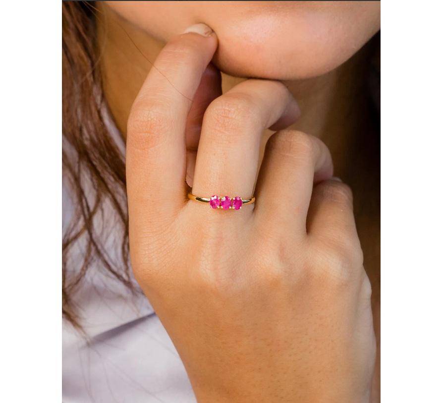 Natural Ruby Ring 14K gold im Zustand „Neu“ im Angebot in jaipur, IN