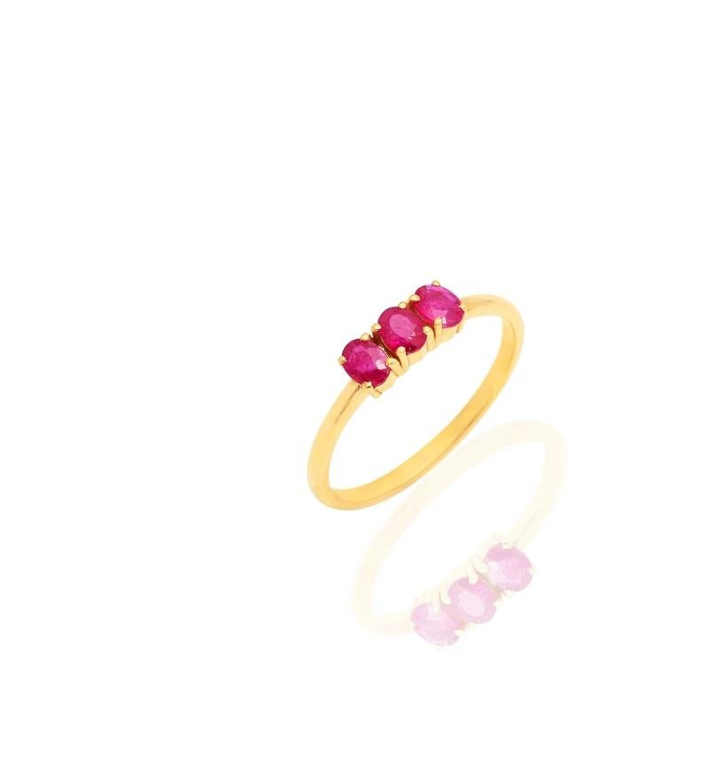 Natural Ruby Ring 14K gold im Angebot 1