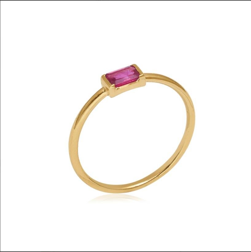 Natural Ruby Ring 14K gold For Sale 2