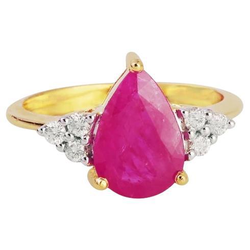 Natural Ruby ring 14K gold