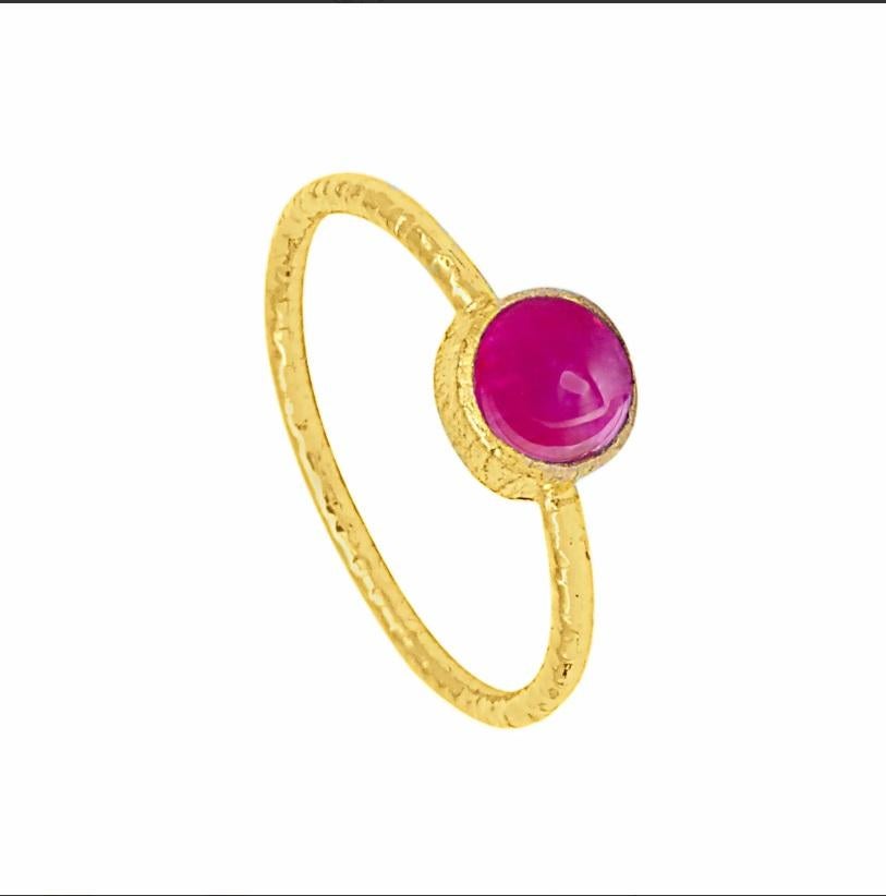 Natural Ruby Ring 18K gold en venta 1