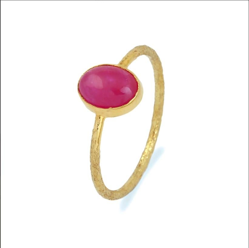 Natural Ruby Ring 18K gold For Sale 1