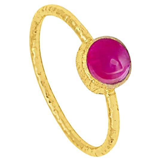 Natural Ruby Ring 18K gold en venta