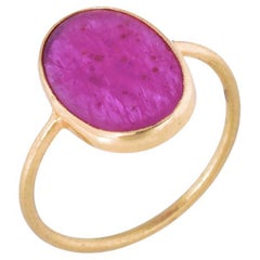 Bague en rubis naturel or 18K
