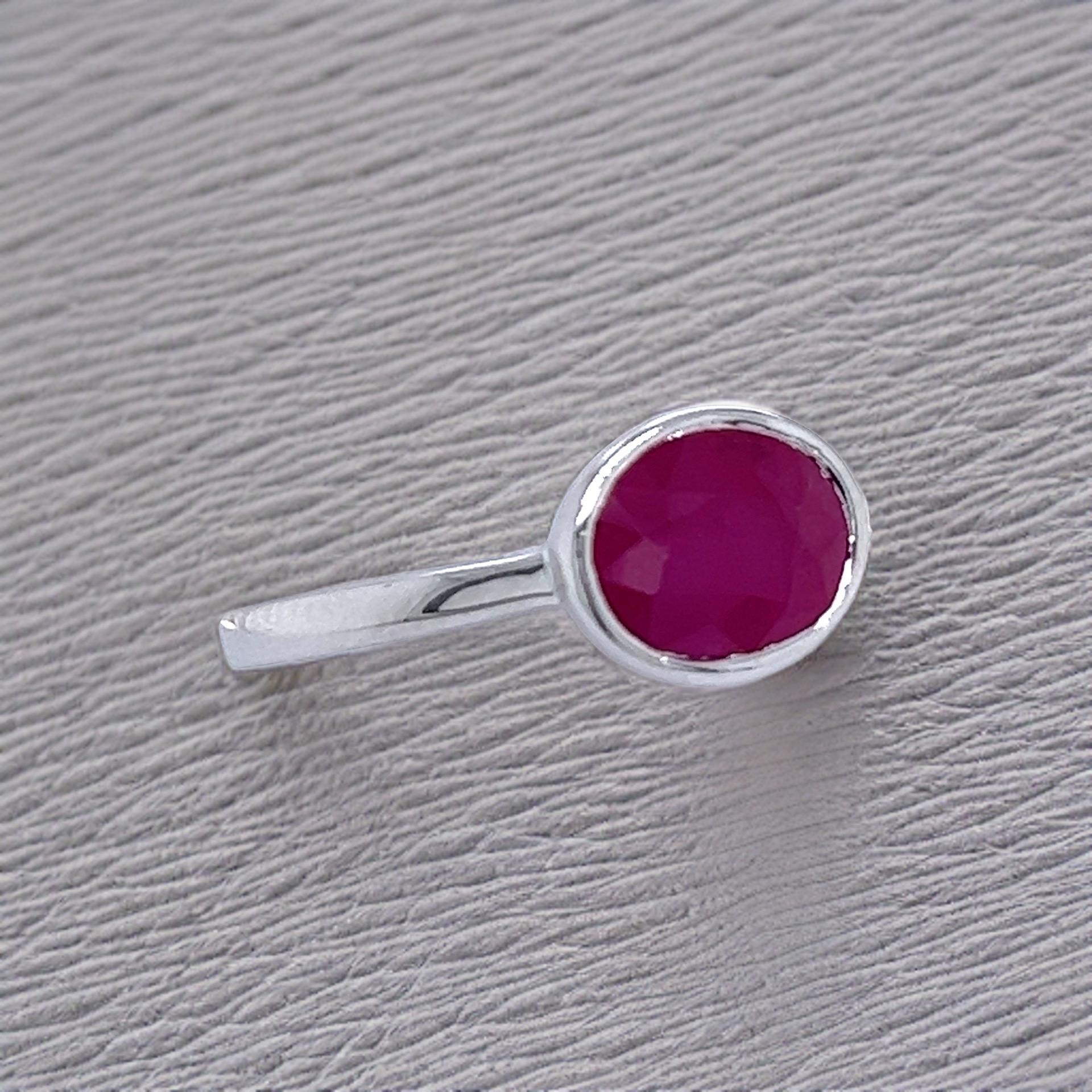 Natural Ruby Ring 6.5 14k White Gold 2.38 TCW Certified For Sale 5