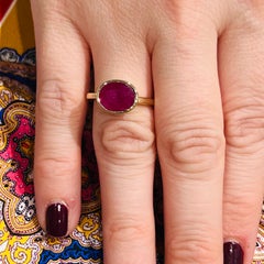 Natural Ruby Ring 6.5 14k Yellow Gold 4.51 TCW Certified