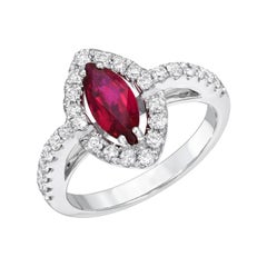 No Heat Ruby Ring 1.01 Carats GIA Certified Unheated