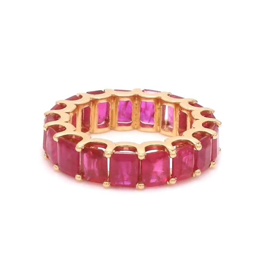 Ring mit natürlichem Rubin in 18k  Gold im Angebot 6