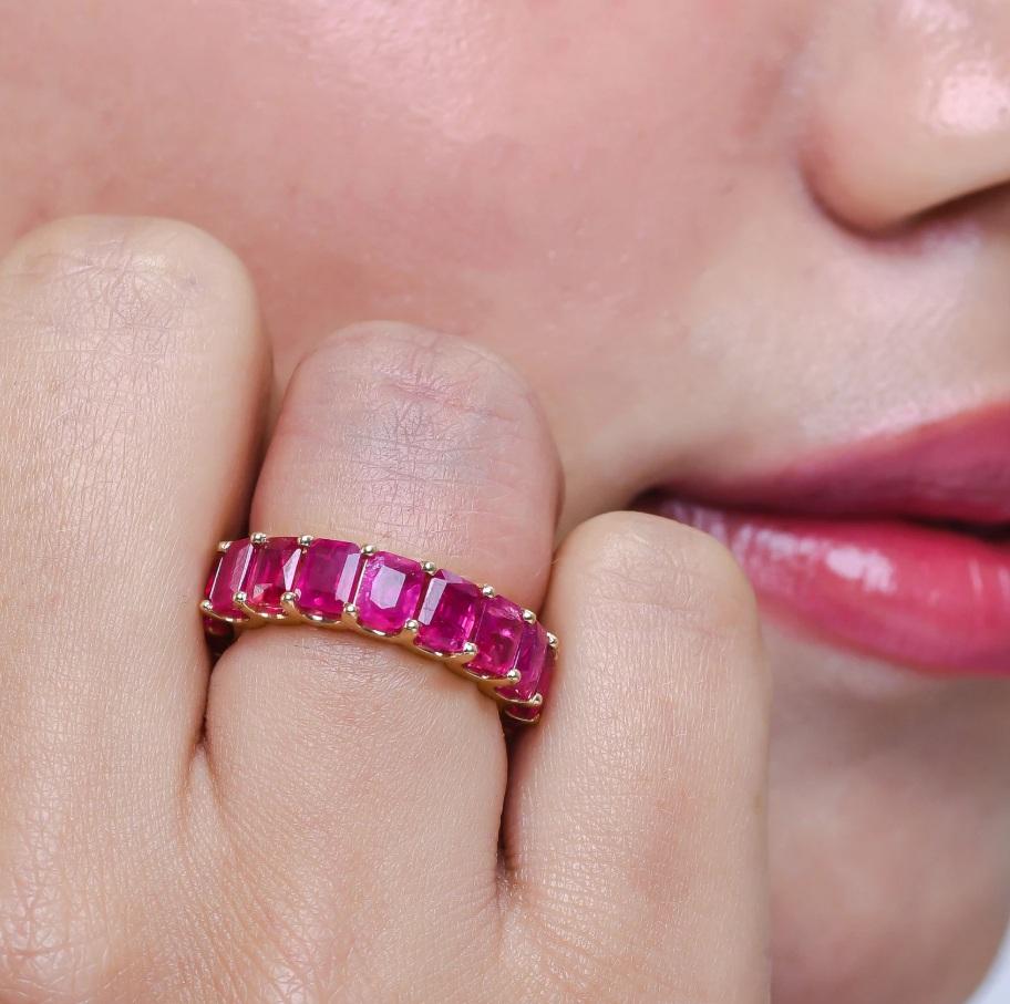 Ring mit natürlichem Rubin in 18k  Gold im Zustand „Neu“ im Angebot in jaipur, IN
