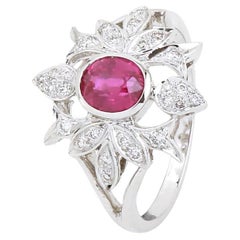 Natural ruby ring in 18k gold