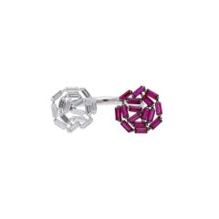 Stunning 18K Gold Ruby and Diamond Halo Ring, 0.98ct Ruby, New