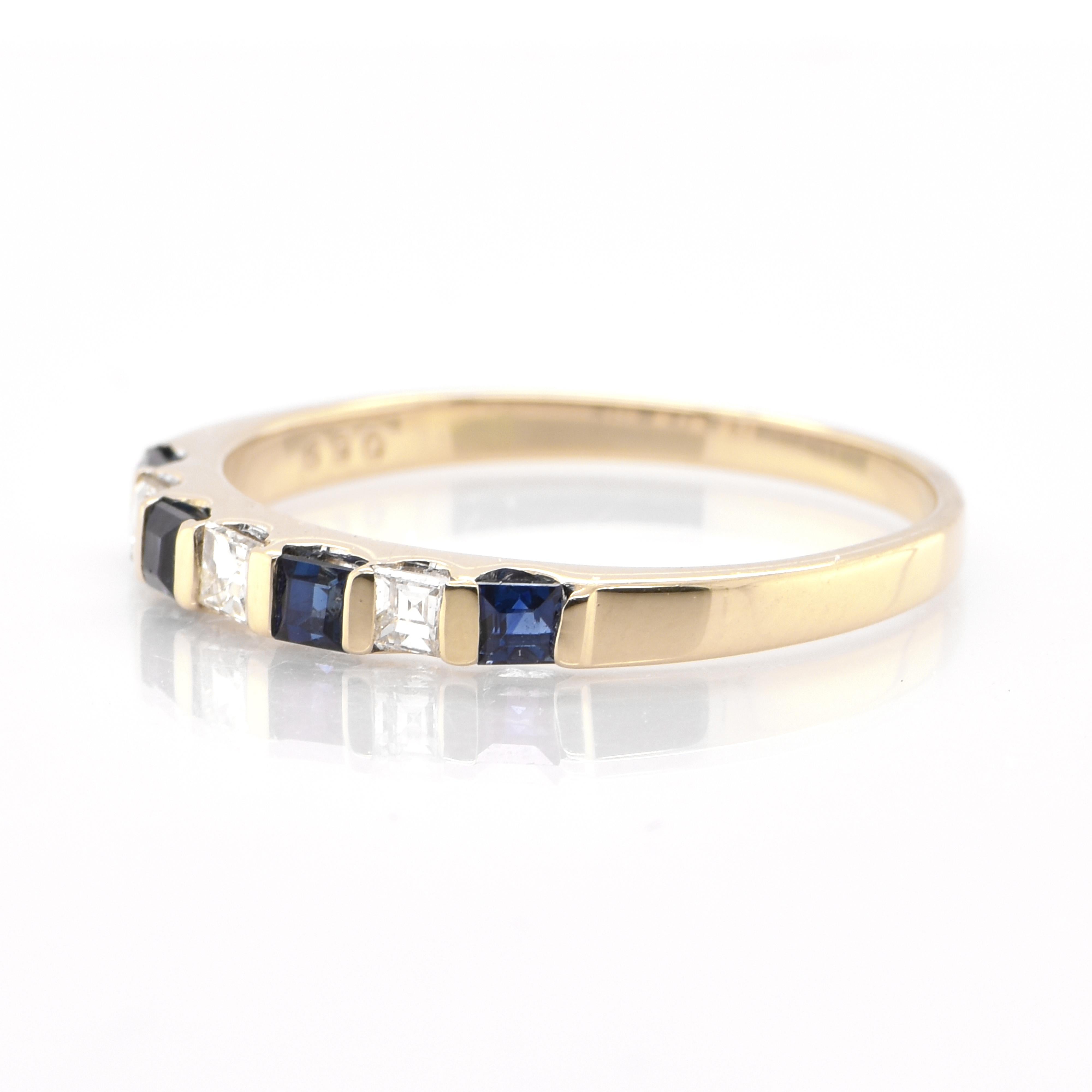Natural Ruby, Sapphire and Emerald Stackable Rings Set in 18 Karat Yellow Gold 1