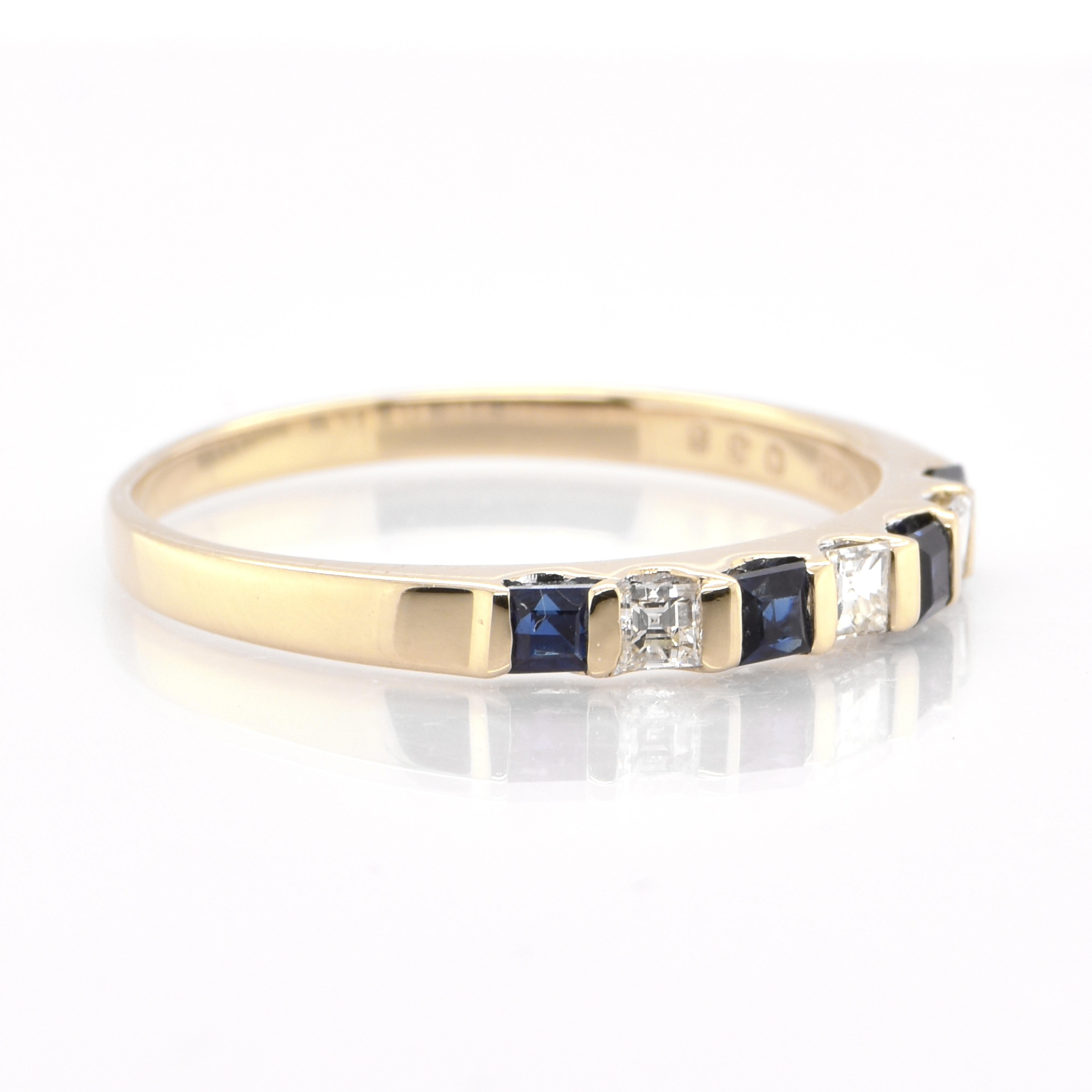 Natural Ruby, Sapphire and Emerald Stackable Rings Set in 18 Karat Yellow Gold 2