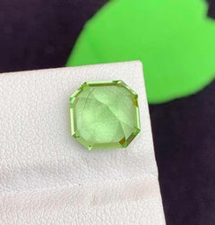 Natural Rutile Peridot Gemstone: Natural Green Peridot August Birthstone 4.50 CT