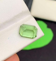 Natural Rutile Peridot Gemstone: Natural Green Peridot August Birthstone 4.77 CT