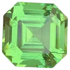 Natural Rutile Peridot Gemstones, Fancy Asscher Cut Peridot Loose Gemstone