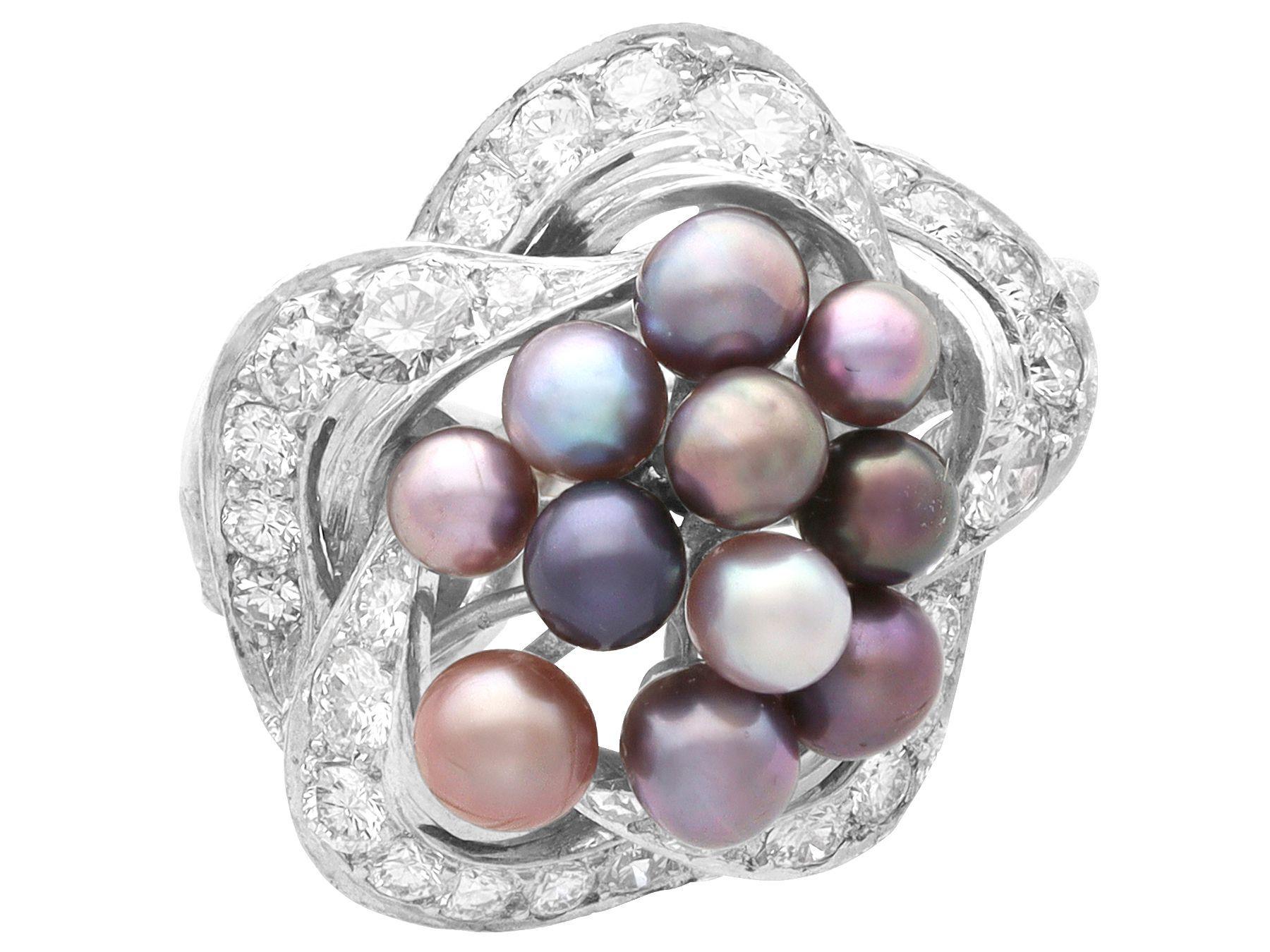 Round Cut Asprey & Co. Natural Saltwater Pearl and 2.92Ct Diamond White Gold Jewelry Suite For Sale