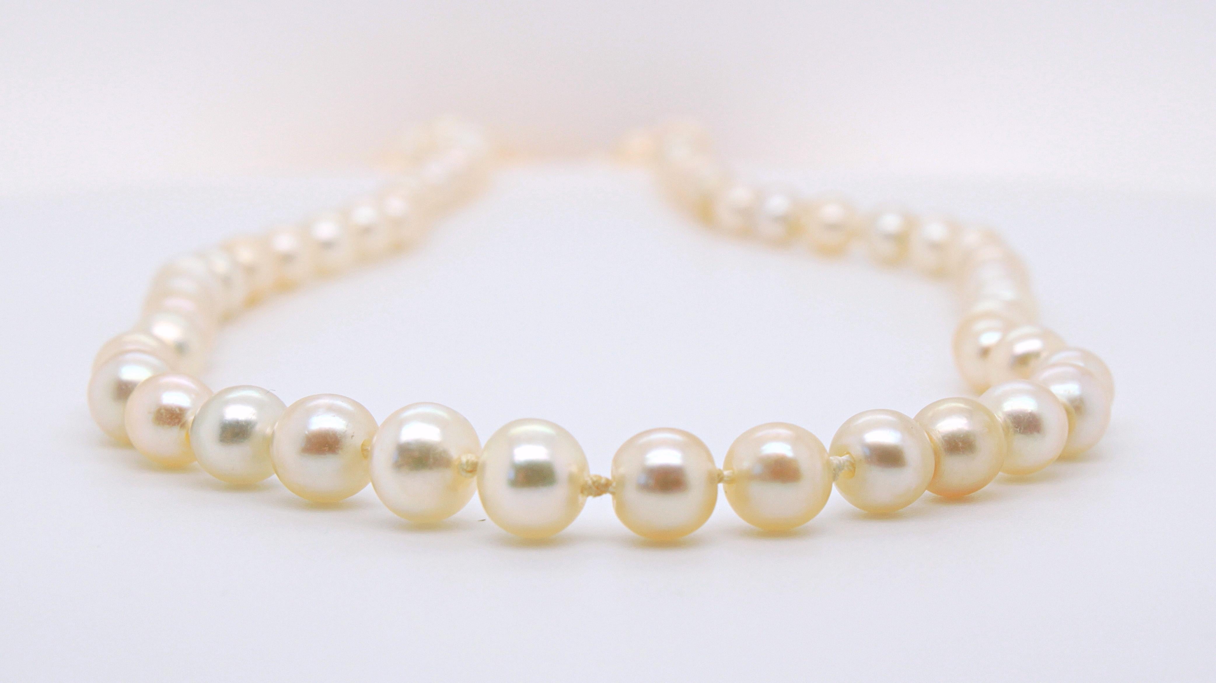 natural saltwater pearl necklace