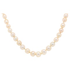 Collana di perle naturali d'acqua salata e diamanti, anni '20