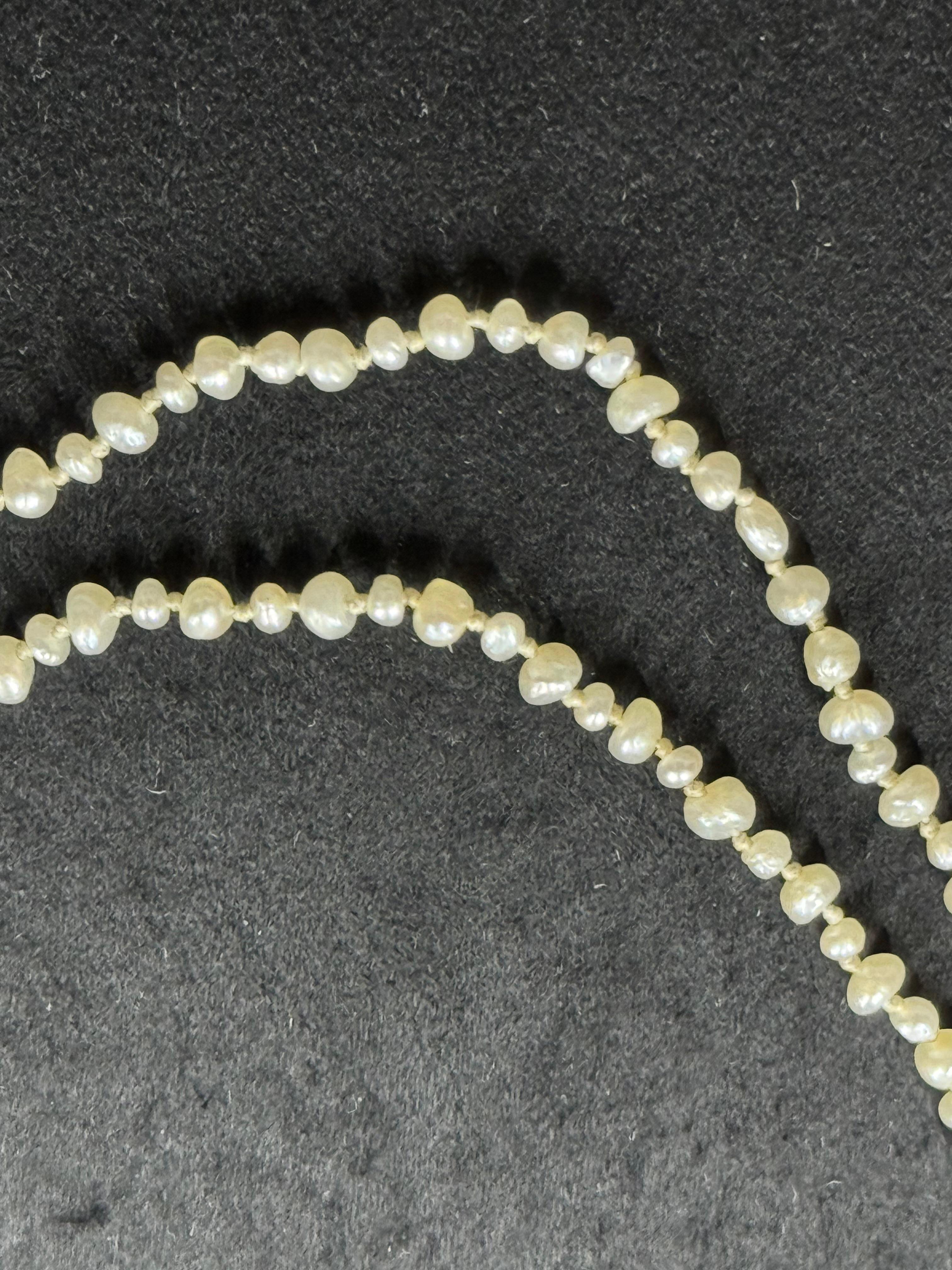 Natural Saltwater Pearl Necklace In Fair Condition For Sale In Mumbai, IN