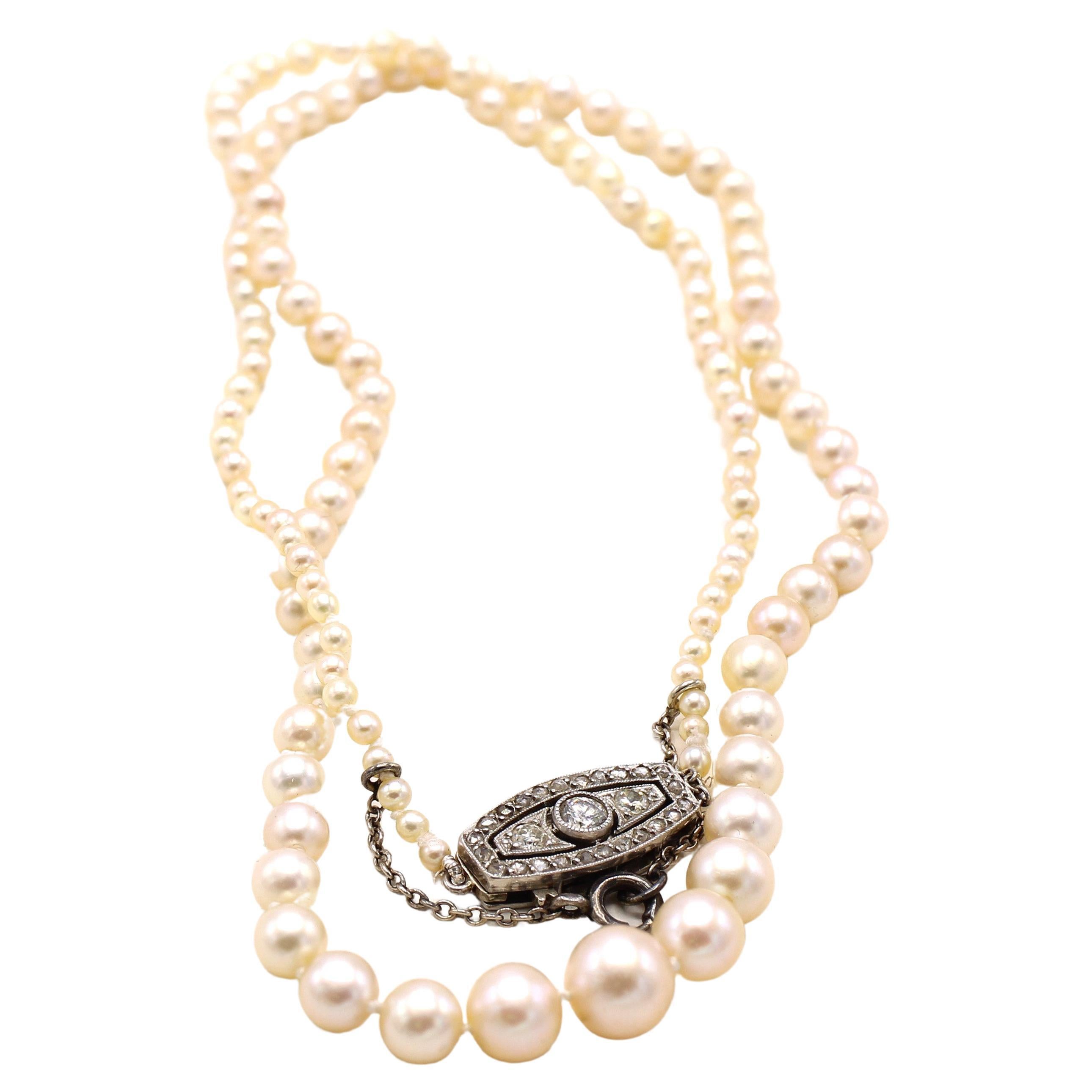 Natural Saltwater Pearl Necklace at 1stDibs
